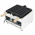 thumbnail image 3 of Waffle Maker, Commercial Skewer Waffle Machine, Electric Waffle Baker, 110V US Plug, 201 Stainless Steel, Aluminum, Wood Handle, Polished Brushed Finish, Durable, Heat Resistant, Impact Resistant, 3 of 11
