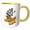 Yellow/White, variant on 3drose, Birthday Boy Rocket Space Ship Planets Exploration, 11oz Two-tone Green Mug