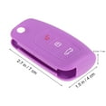 thumbnail image 2 of DINHEAROM Car Key Protector Case Purple with Cushioning Silicone Material, 2 of 5