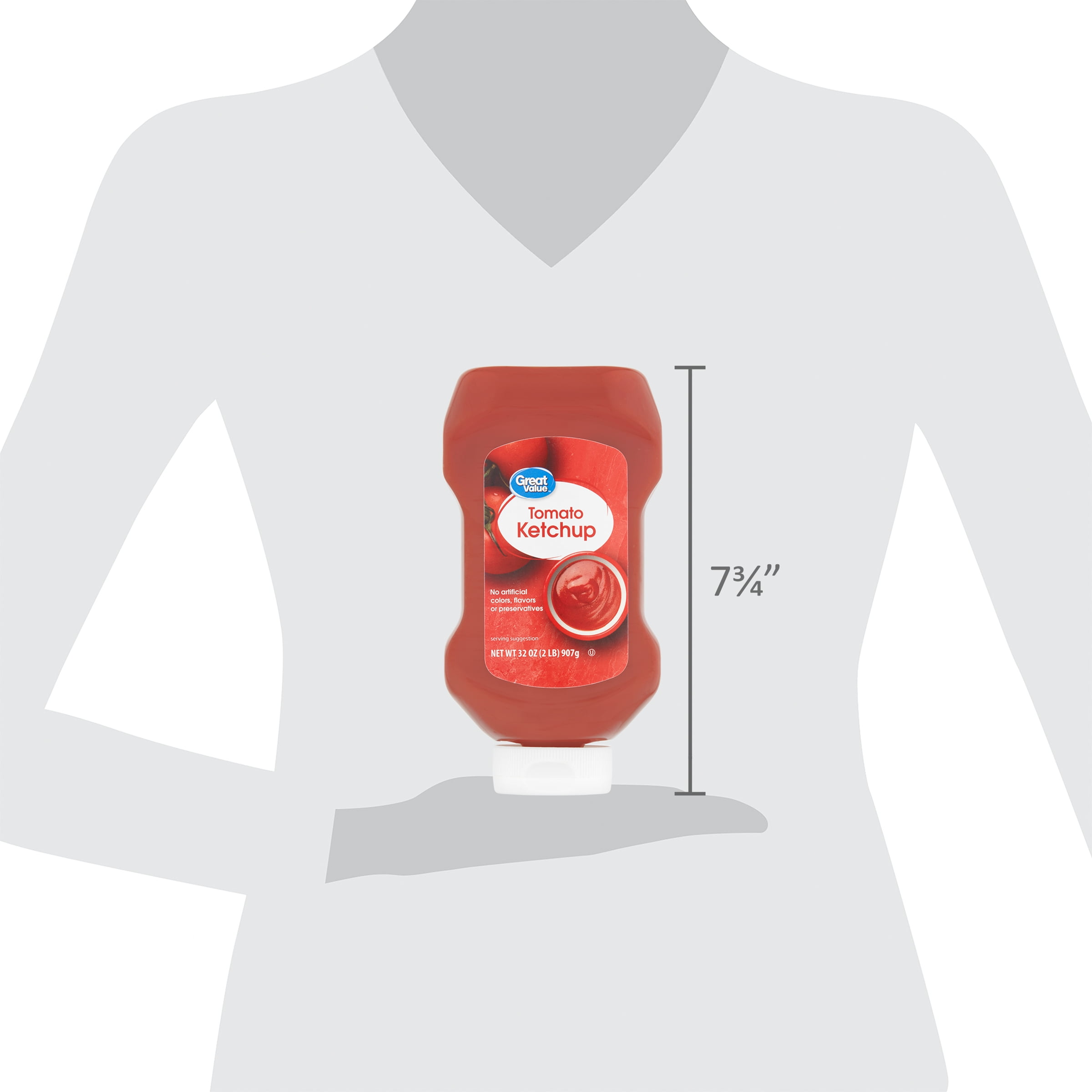 Great Value Tomato Ketchup, 32 oz, Gluten Free, Allergy Friendly