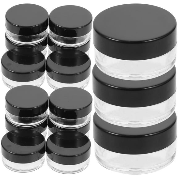 20 Pcs Empty Cream Containers Jar Liquid Travel Bottles Black