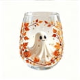 thumbnail image 3 of Halloween Wine Glasses, Pumpkin Ghosts Stemless Wine Glasses, Transparent Glass Cup, Cute and Spooky Halloween Glass Cup for Fall Home Decor, 3 of 8