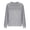 Grey, variant on Women's Plus Size Crewneck Hoodless Sweatshirt - Long Sleeve with Pocket Pullover For Winter Everyday Wear, St. Pa's Holiday Sweatshirt,Size:XXL