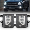 thumbnail image 1 of BUNKER INDUST LED Fog Lights Compitable for 2016 2017 2018 Chevy Silverado 1500, OEM Bumper Driving Fog lamp Kit,Chrome, 1 of 4