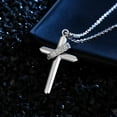thumbnail image 5 of Leander Cross Ring Necklace, Faith Ring, Jesus Christ Cross Chain and Ring, Unisex, 5 of 7