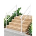 thumbnail image 1 of Outdoor Stair Handrail Kit 2-Pack - White 5-Step Heavy Duty for Steps, 1 of 7