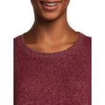 thumbnail image 4 of Time and Tru Women's Hacci Knit Pullover with Long-Sleeves, Single and 2-Pack, Sizes XS - XXL, 4 of 6