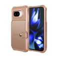 thumbnail image 2 of for Google Pixel 9A Case with Credit Card Holder, Magnetic Back Flip Case PU Leather Wallet Cover for Women Men, All-Round Shockproof Rugged Protective Phone Case for Google Pixel 9A, Rosegold, 2 of 7
