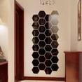 thumbnail image 4 of Laklulu Pegatinas de pared de espejo l para dormitorio, sala de estar, material acrílico 3D, decoración de pared DIY, 4 of 5
