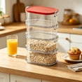 thumbnail image 4 of Household Transparent Plastic Food Storage Box, Rectangular Airtight Container for Dry Goods, Grains, Snacks, Stackable Design for Kitchen and Pantry Organization, Freshness-Sealing, 4 of 6