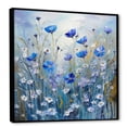 thumbnail image 2 of Designart "Serene Cornflower Meadow II" Flower Field Floater Framed Canvas Prints, 2 of 5
