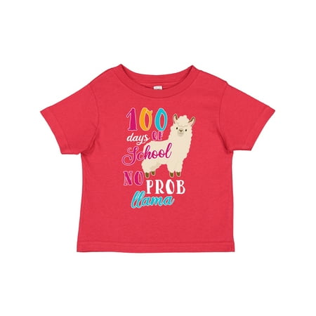

Inktastic 100 Days of School No Prob Llama Gift Toddler Boy or Toddler Girl T-Shirt