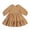 Khaki, variant on WOLLED Toddler Kids Girls Solid Color Dress Baby Crewneck Spring Onesies Dresses Long Sleeve Spring Winter Skirt for 2-6T