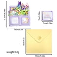 thumbnail image 3 of EGNMCR Home Decor, Room Decor, Wall Decor Flower Greeting Card With Envelopes Premiums Thank You Note Card For Birthday Paper greeting cards, 3 of 6