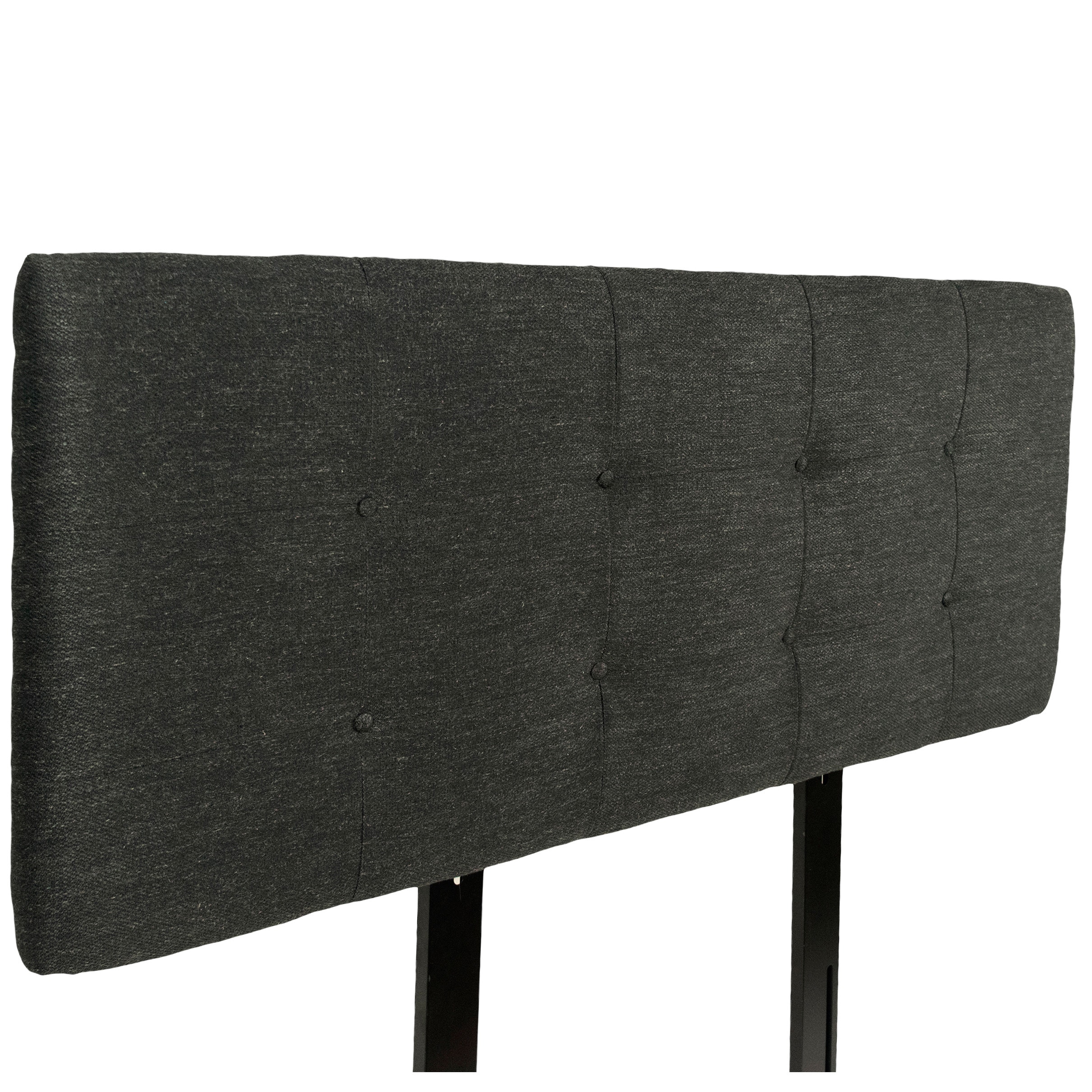 MJL Furniture Designs MJL Furniture Ali Button Tufted Belfast Charcoal Upholstered Headboard