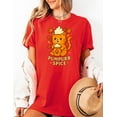 thumbnail image 3 of Pumpurr Spice Shirt Cute Halloween Cat Pumpkin Latte Costume Fall Coffee Lover Graphic Tee Funny Autumn Kitty PSL T-shirt for Women, 3 of 5