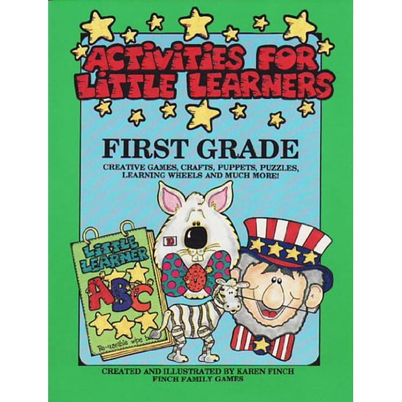 Pre-Owned Childrens Activities for Little Learners: First Grade - Finch Family Games - 31 Activities, Games, Crafts, Puppets, Puzzles, File Folder Games, 9781885476012, 1885476019, Paperback,