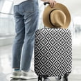 thumbnail image 2 of Black White Triangle Checkered Pattern Luggage Cover Fashion Suitcase Cover Baggage Covers Fit 25-28 Inch Luggage (Go Travel), 2 of 5