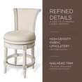 thumbnail image 3 of Maven Lane Pullman Counter Stool in White Oak w/ Natural Color Fabric Upholstery, 3 of 6