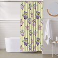 thumbnail image 6 of Shower Curtain, Cute Cartoon Owls Waterproof Fabric Plastic Shower Curtain, Drying Fast Bathroom Curtain with 9 Buttonholes, Ruffle Shower Curtain 60x72in, 6 of 8