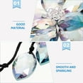 thumbnail image 4 of Ortofally 1Pc Rearview Mirror Crystal Pendant Alloy Chain Ornament Car Interior Hanging Rhinestone Heart Style Hanging Supplies (Colorful), 4 of 11