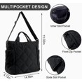 thumbnail image 4 of Tote Bag For Women Puffer Hobo Handbag Lightweight Quilted Padding Shoulder Bag Nylon Padded Crossbody Bag, 4 of 4