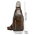 thumbnail image 2 of Puntoco Bolsa De Pecho Bolsa De Mensajero Deportiva De Piel De Vaca De Capa Superior De Tendencia Informal Bolsa De Viaje De Gran Capacidad para Hombres, Almacenamiento En El Hogar, 2 of 2