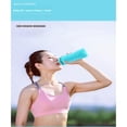 thumbnail image 6 of Ruizzi Blue Collapsible Silicone Water Bottle, BPA-Free Leak-Proof Foldable Travel Bottle with Lanyard for Hiking, Gym & Camping, 6 of 7