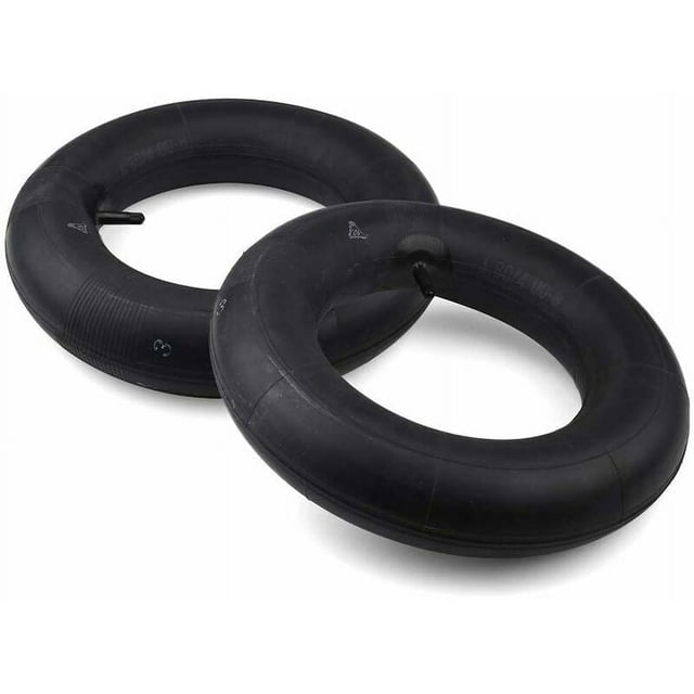 Cámara de aire de 2 piezas de 4,80/4,00-8" con válvula recta, para carretilla, cochecito, carretilla de mano, cortadora de césped, soplador de nieve, generador y más