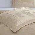 thumbnail image 6 of Chezmoi Collection Valor 7-Piece Bed in a Bag California King, Champagne Luxury Jacquard Floral Comforter with Sheets Set for All Season, 6 of 9