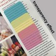 thumbnail image 4 of Ppages nota adhesiva transparente cuadrada impermeable transparente pegatina índice Morandi color color fluorescente, 4 of 5
