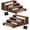 2 Pack Charred Wood, variant on 2 Set Widened Display Risers for Vendor Events, Stackable Modular Cupcake Stand Buffet Risers, Dessert Table Display Set, Tiered Display Shelves, Coffee Bar Organizer, Charcoal