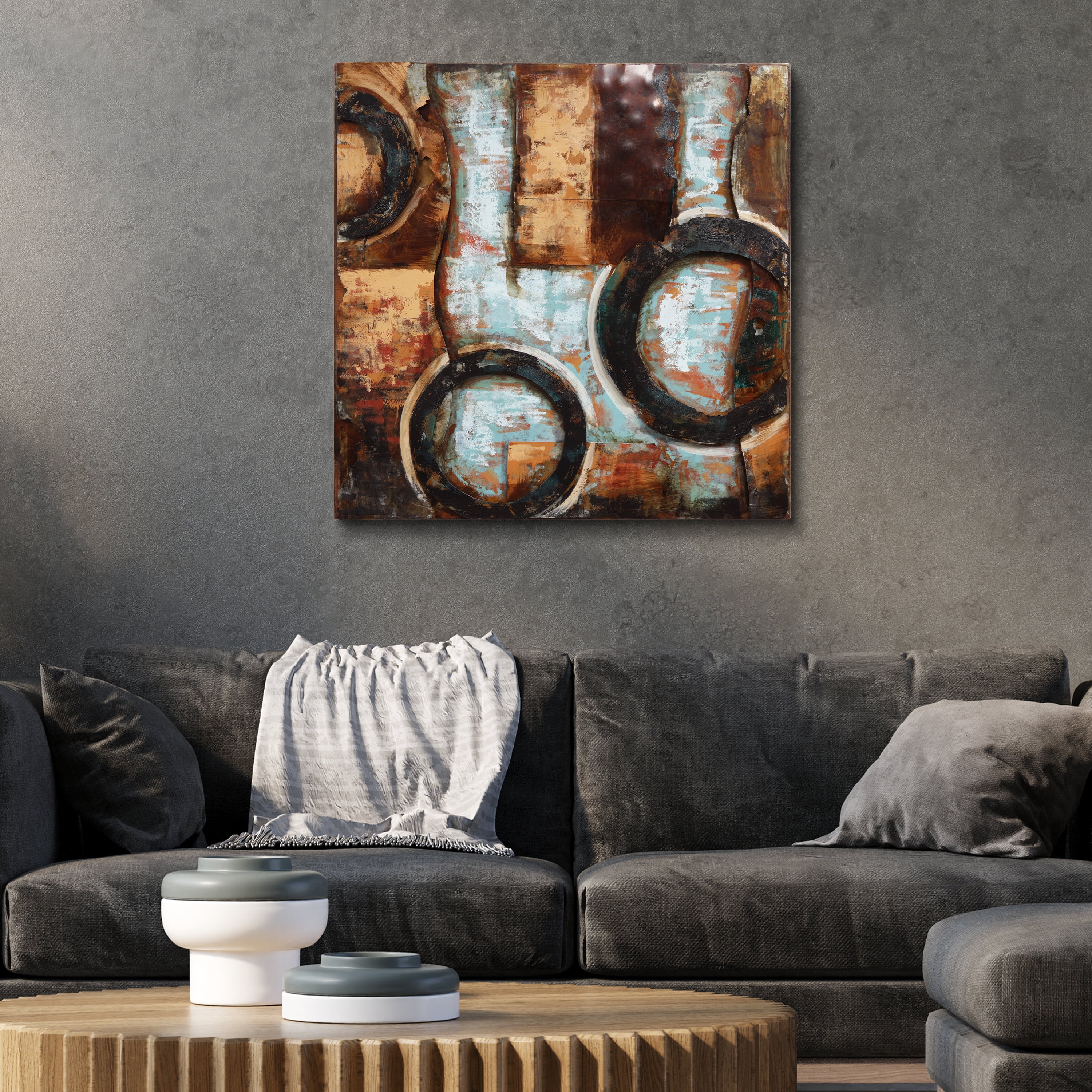 Empire Art Revolutions 1 & 2 Abstract Painting, Set of 2