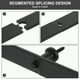 thumbnail image 5 of Kit de hardware para puerta corrediza de granero mini de 6 pies para 2 puertas de closet, riel plano con rodillo en forma de J, para armarios, vestidores y soportes de TV, 5 of 6