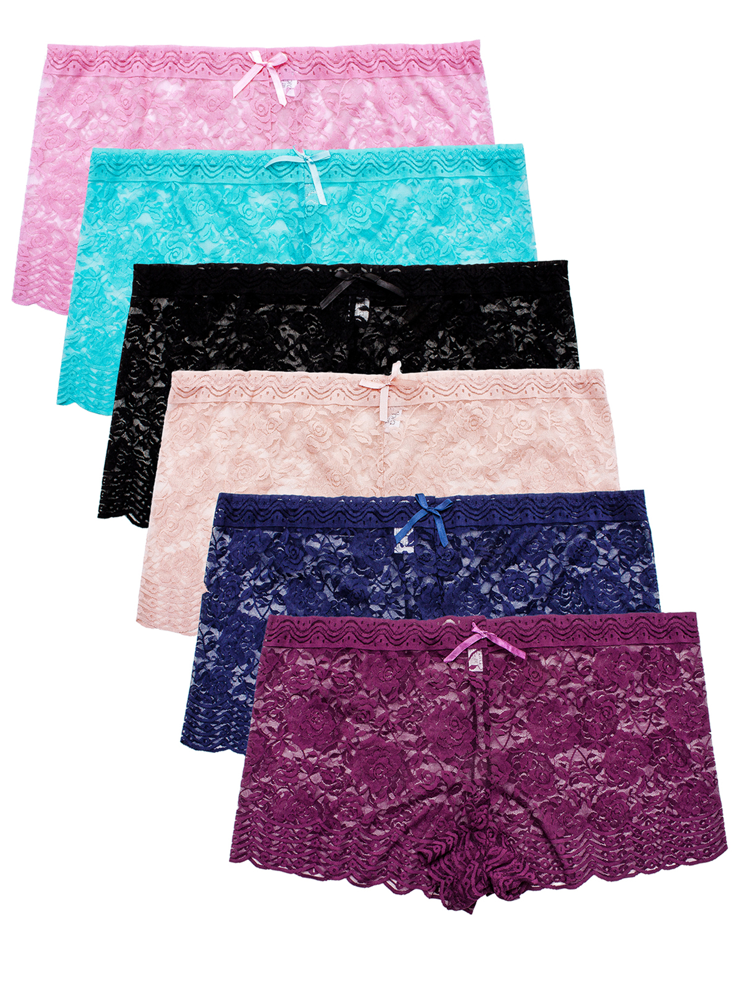 Grace 12 Pack Boyshorts Panties Lingerie, Sleep & Lounge Women