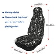 thumbnail image 4 of Sikiie Retro Skeleton Dancing On Halloween Party Car Seat Protector 2 Pack Car Seat Cushion Mat, Car Seat Covers for SUV, Truck, Van, 4 of 7