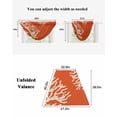 thumbnail image 6 of Waterfall Valances for Windows, Coral Orange Kitchen Sheer Valance Curtains, Coastal White Ocean Marine Nautical Beach Rod Pocket Elegant Swag Valances for Living Room Bedroom, 47.2"x38.5", 2 Panel, 6 of 8