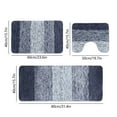 thumbnail image 3 of Honeeladyy Bathroom Rugs Sets 3 Piece, Soft Absorbent Microfiber Bath Mats and U-Shaped Contour Toilet Rug, Plush Shaggy Bath Mat Set for Bathroom (15.7"x23.6"+15.7"x19.6"+16.5"x14.9", Gray), 3 of 7