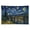 Starry Night Village Tower, variant on Stone Bridge Over Stream Landscape Wall Tapestry Decorative, Aesthetic Fabric Wall Hanging Art for Bedroom Living Room Dorm, Durable & Lightweight Wall Decor with Hanging Kit 30"×40"