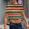 thumbnail image 1 of Blusas y camisas de manga corta y cuello redondo para hombre, blusas de verano con estampado y mangas cortas para hombre., 1 of 8