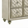 thumbnail image 4 of Willa Wide Dresser Chest, 9 Drawers, Faux Crystal, Tufted Beige Velvet, 4 of 5