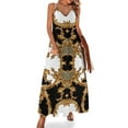 thumbnail image 1 of Vestido de verano sin mangas simétrico barroco ornamental dorado Ropa, 1 of 7