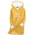 thumbnail image 3 of CFLVAEK Yes I'm Still Freezing Hoodies for Women Plus Size Sherpa Fleece Lined Hooded Sweatshirts Cozy Long Sleeve Thermal Winter Pullover Tops Yellow L, 3 of 4