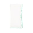 thumbnail image 4 of Linen Napkins With Green Scalloped Hemstitch Edges, Set of 4, 4 of 6