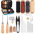 thumbnail image 1 of 28 piezas/juego Kit de costura de cuero Aguja de coser de ojo grande Hilo encerado Herramientas de costura de cuero hechas a mano para herramientas de artesanía de cuero de bricolaje, 1 of 5