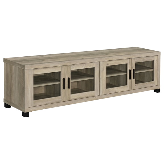 Coaster Sachin 4-Door Engineered Wood 79-inch TV Stand, Distressed Pine