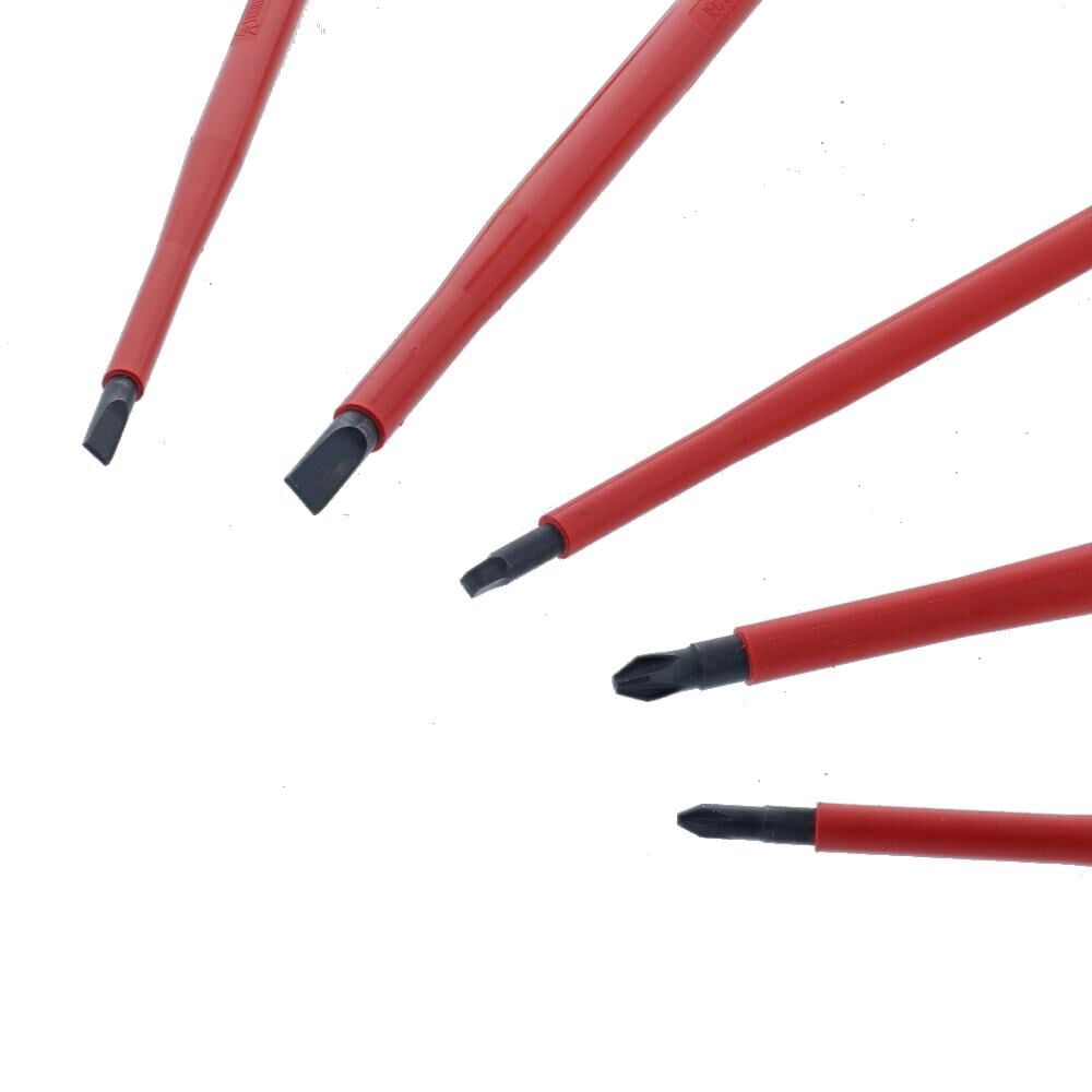 Wiha Tools 5 Piece Insulated SoftFinish Slotted/Phillips Screwdriver Set
