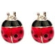 thumbnail image 1 of Pendientes Pendientes de gota roja Cute Animal Pendientes de esmalte aceitado, 1 of 6