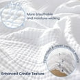thumbnail image 2 of PHF 100% Cotton Muslin King Blanket, 108" x 90", 4-Layer Lightweight and Breathable Blanket, Luxuriously Soft Gauze Blanket for Couch Bed, White, 2 of 7