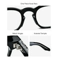 thumbnail image 5 of HEPIDEM Acetate Glasses Frame Men Women Square Eyeglasses Optical Spectacles MZEPH (MZEPH Black Silver C1), 5 of 10